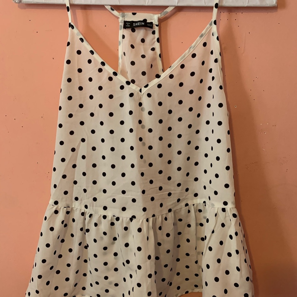SHEIN polka dot spaghetti strap top